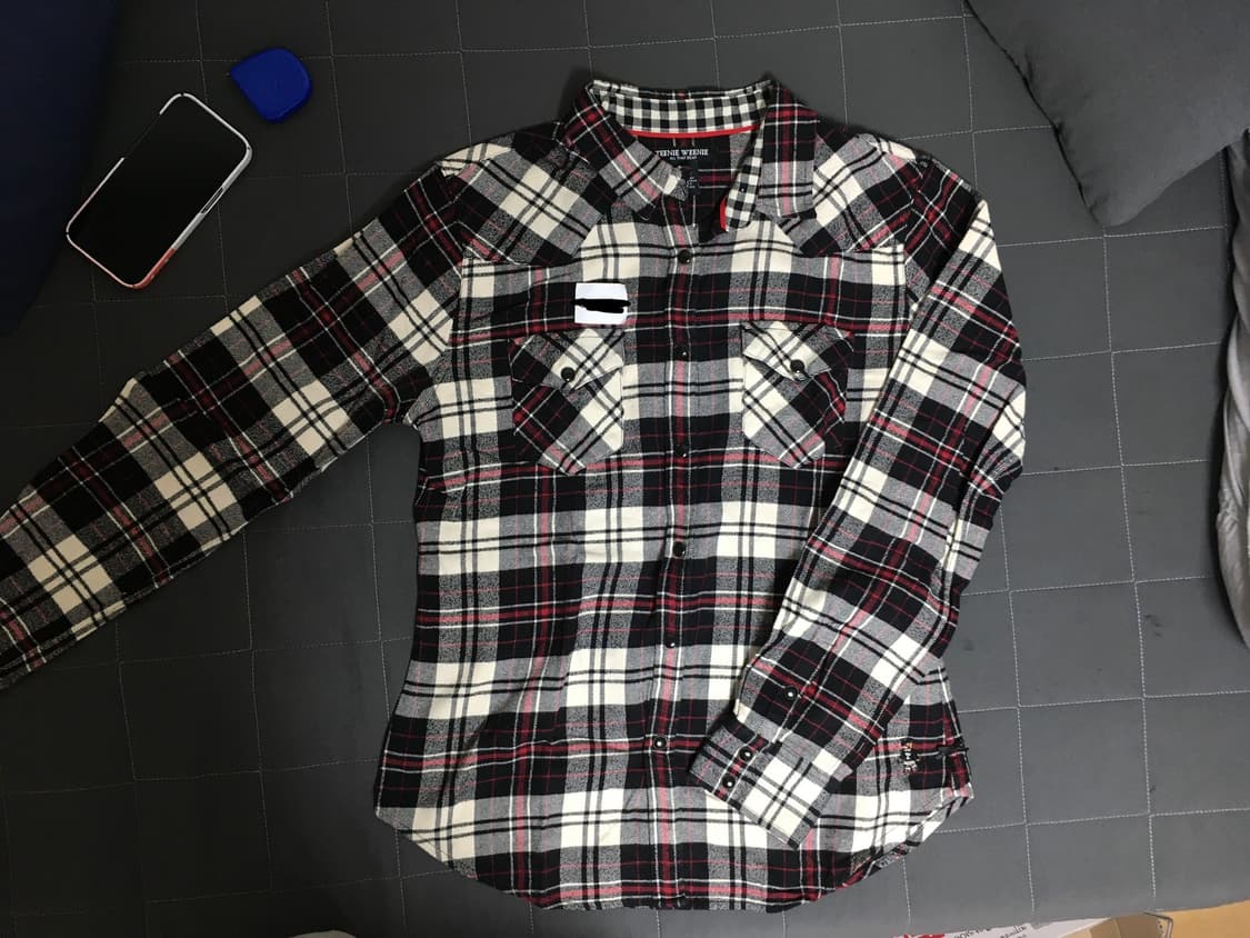 티니위니 블랙레드 체크 셔츠 상품이미지1