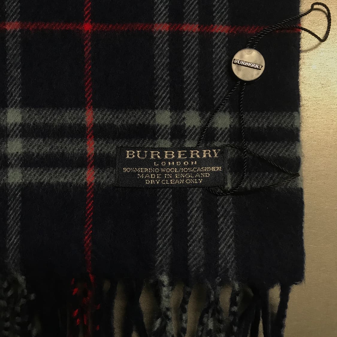 버버리 정품 울/캐시미어 머플러 네이비 상품이미지3