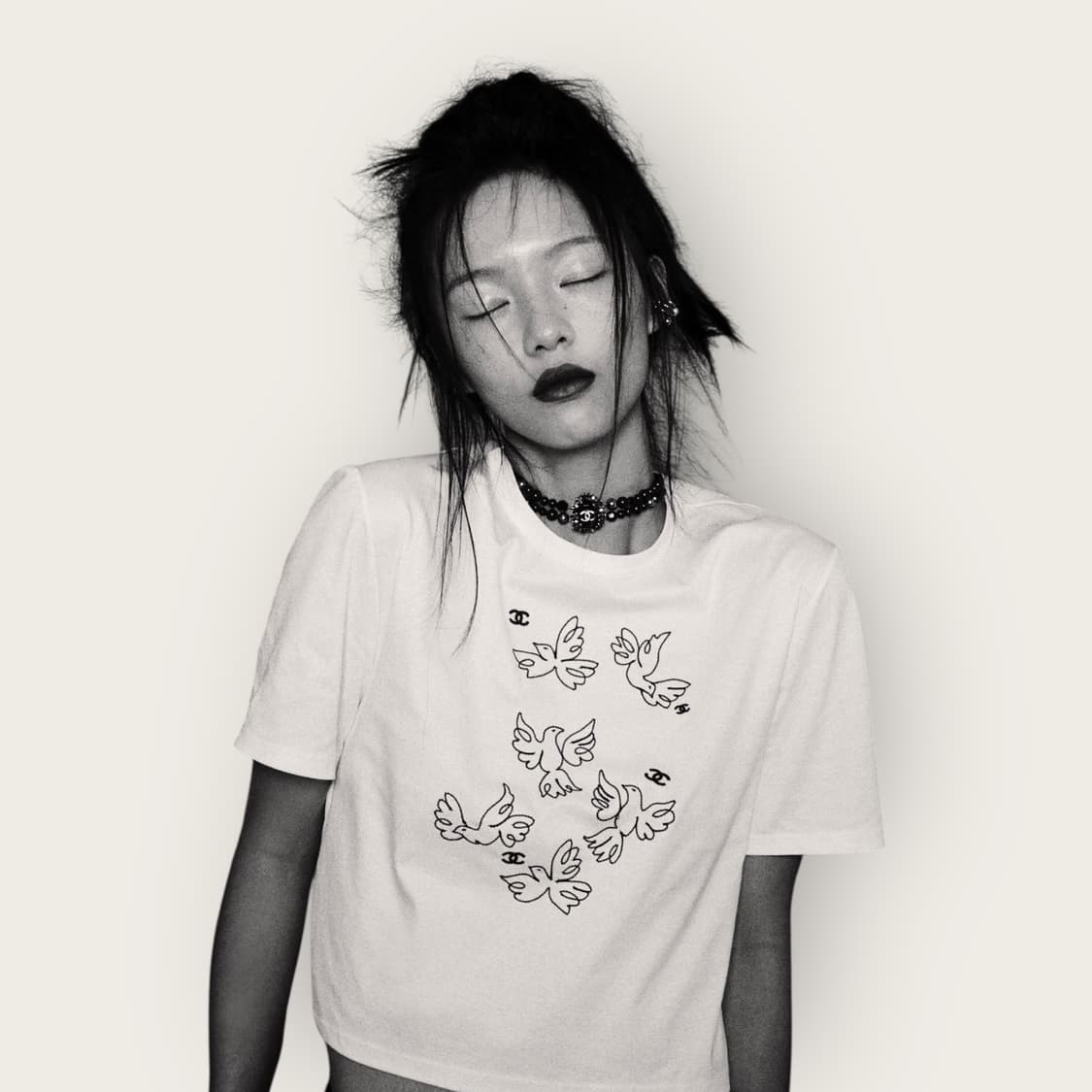 M/ 샤넬 22SS 리조트 비둘기 로고자수 반팔 상품이미지1