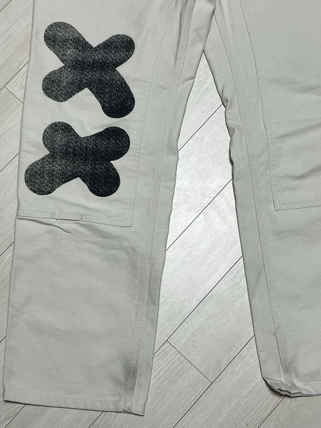 칼하트x웍스아웃 더블니아이보리팬츠 32x32 상품이미지2