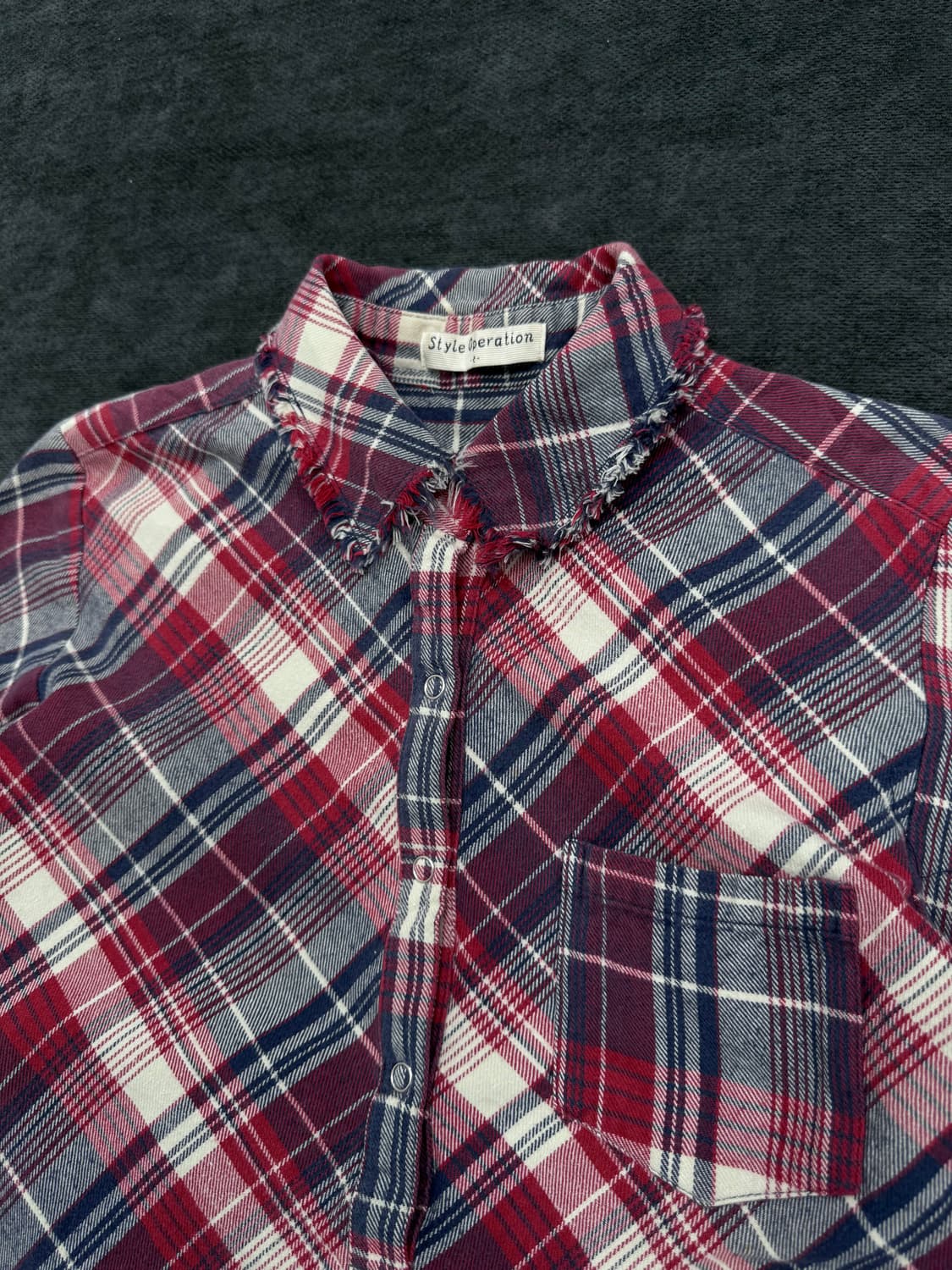 style operation 러프 플레이드 셔츠 상품이미지2