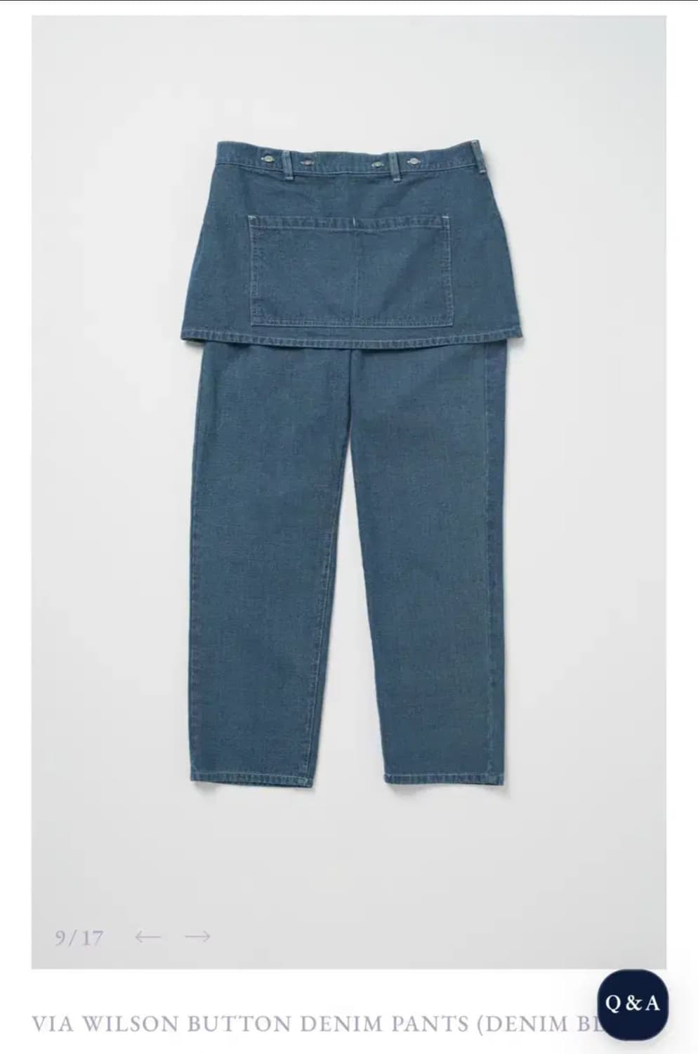 비아플레인 VIA WILSON BUTTON DENIM PANTS s사이즈 상품이미지1