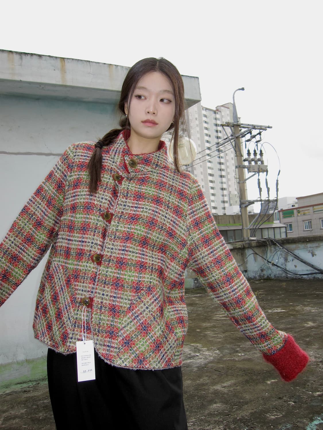 코지 할리데이 체크 자켓 상품이미지8