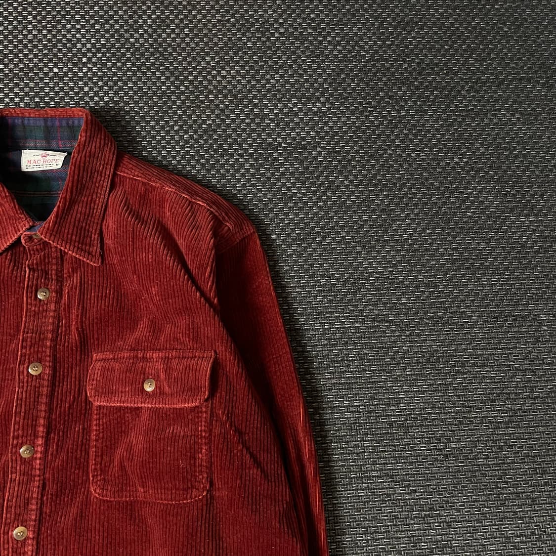 맥호프 레드오렌지 투포켓 코듀로이 긴팔 셔츠 자켓 M 상품이미지3