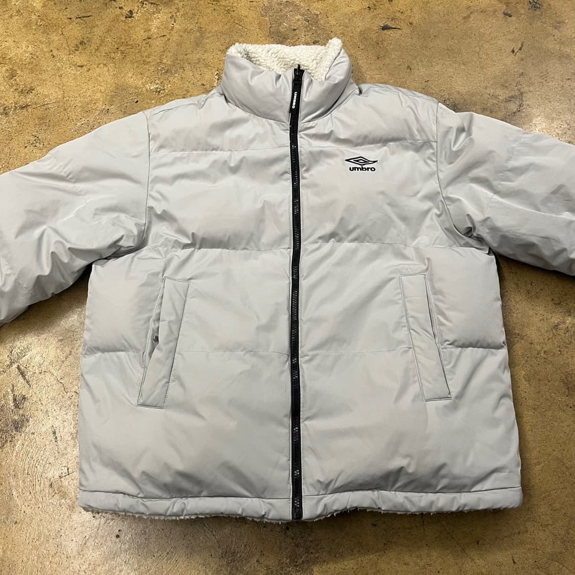 [정품/95] 엄브로 양면 패딩 점퍼 아이보리 b14 상품이미지3