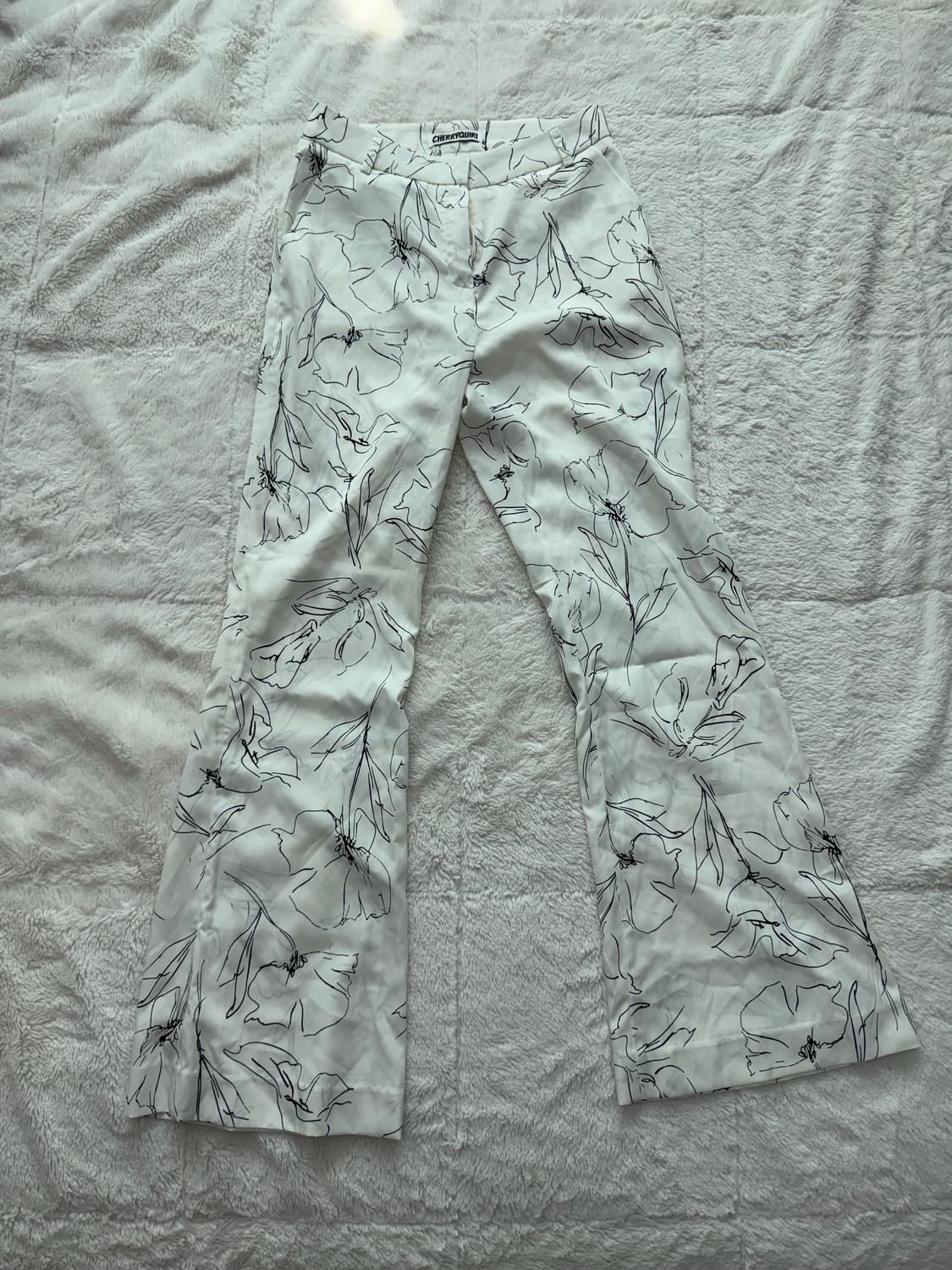 체리퀴리 플라워 랩 팬츠 2사이즈 상품이미지3