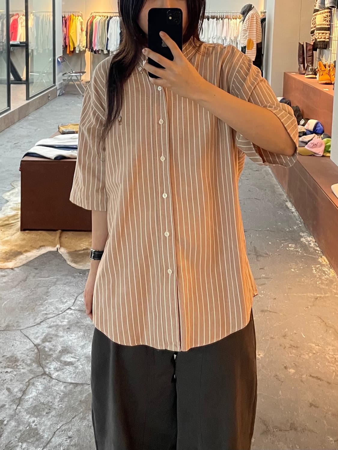 폴로 랄프로렌 포니 로고 스트라이프 반팔 셔츠 H426 상품이미지1