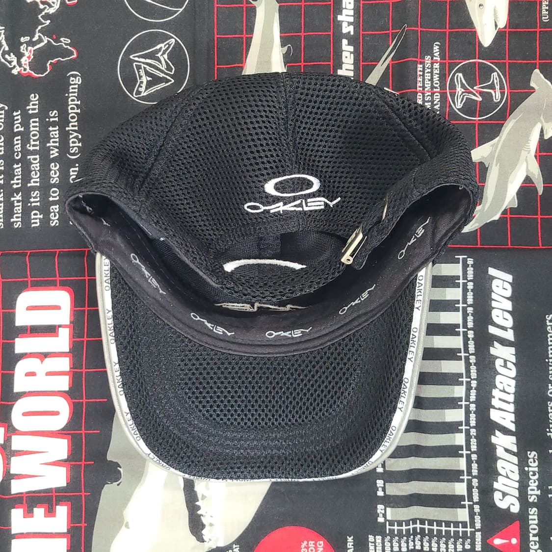 오클리 빈티지 블랙 자수 로고 메쉬 캡 모자 볼캡 상품이미지10