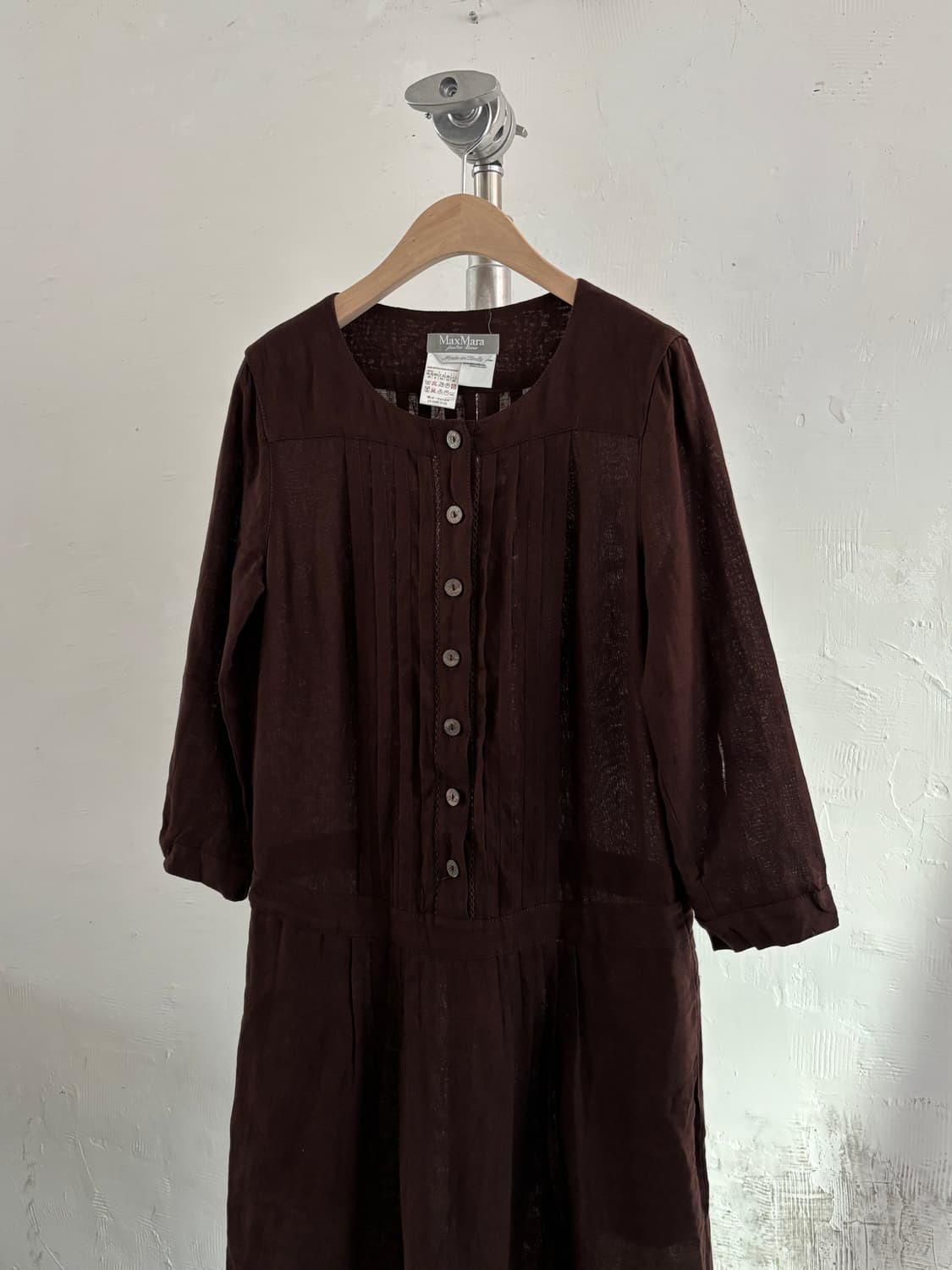Max Mara 막스마라 브라운 컬러 린넨 원피스 상품이미지4