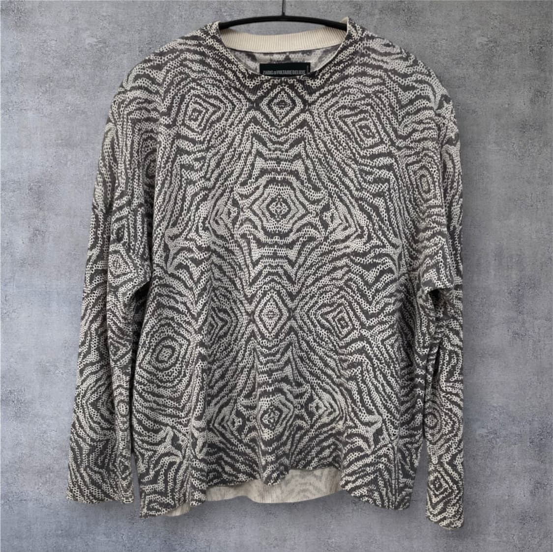 쟈딕앤볼테르 디럭스 자카드 패턴 실크 캐시미어 니트 S 상품이미지9