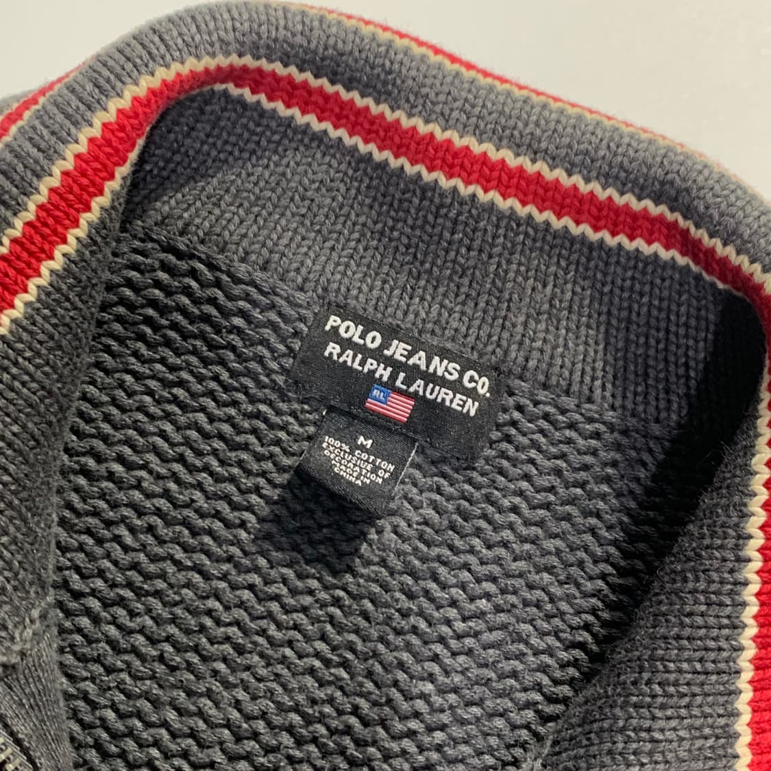 폴로 진스 코튼 니트 집업 상품이미지4