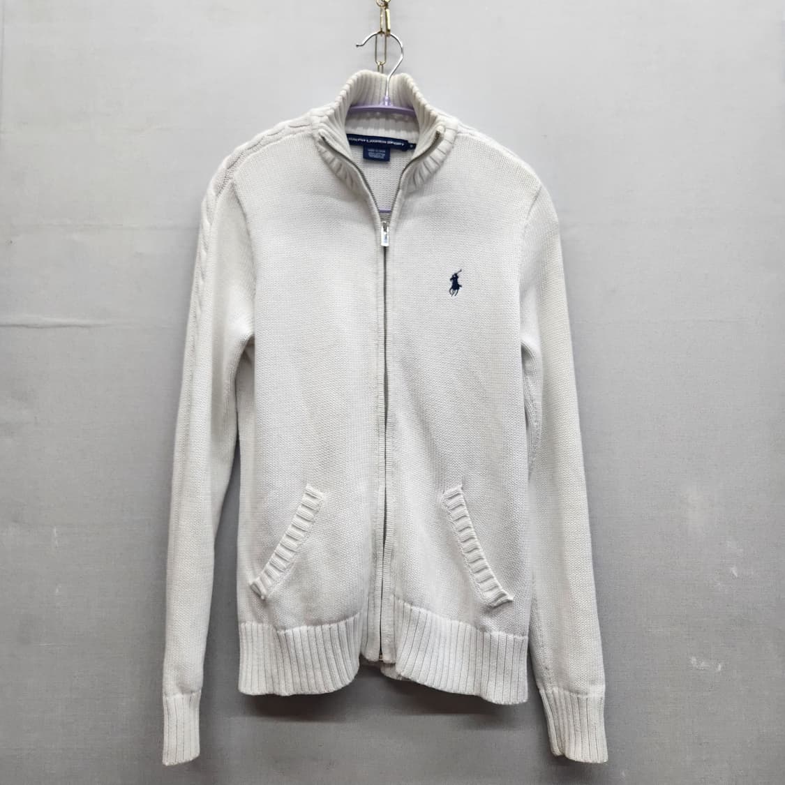폴로 랄프로렌 로고 풀집업 니트  S 상품이미지2