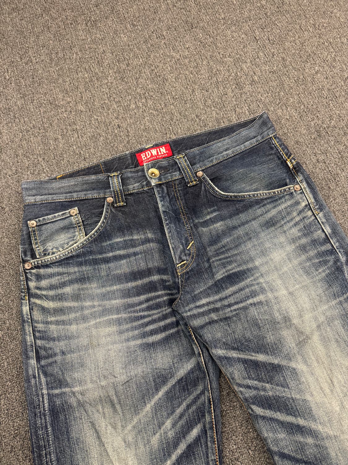 36)에드윈 빈티지 424XV 워싱 데님팬츠 상품이미지4