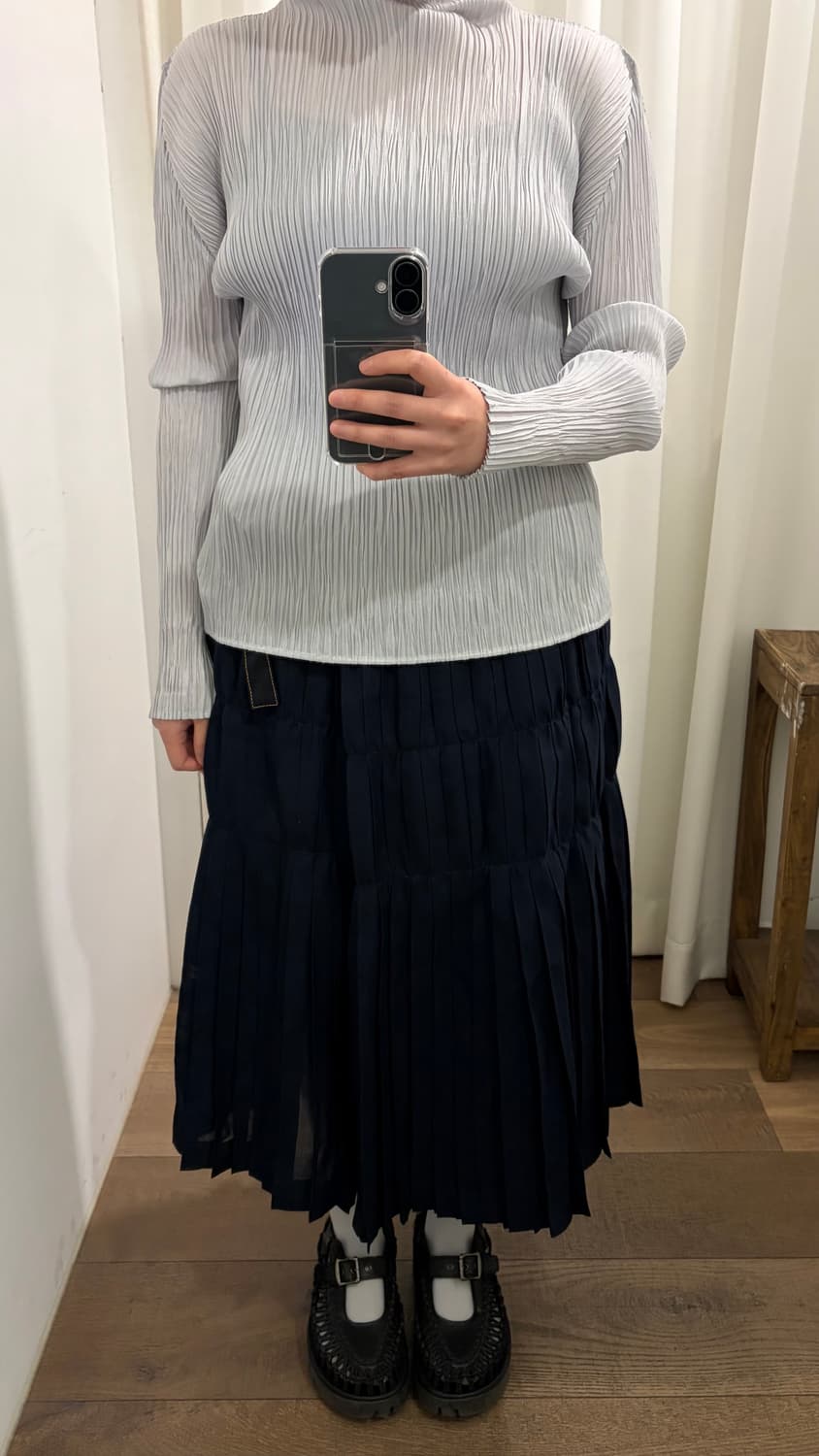 Layer Shirring Pleats Wrap Skirt 상품이미지8