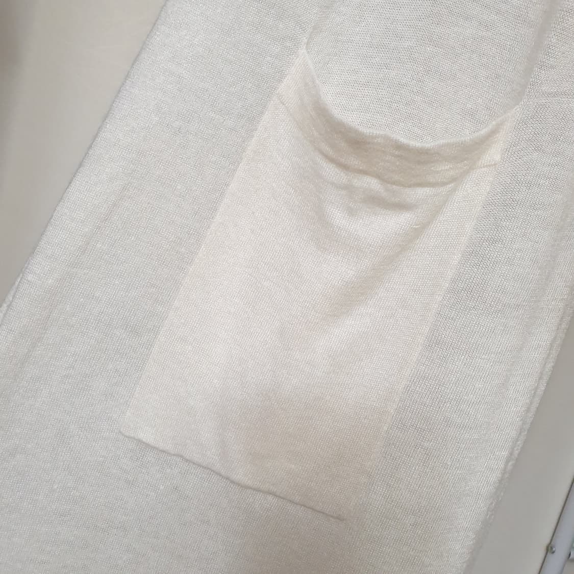 theory 띠어리 크림 아이보리 울린넨혼방 백슬릿 오픈 롱가디건 상품이미지4