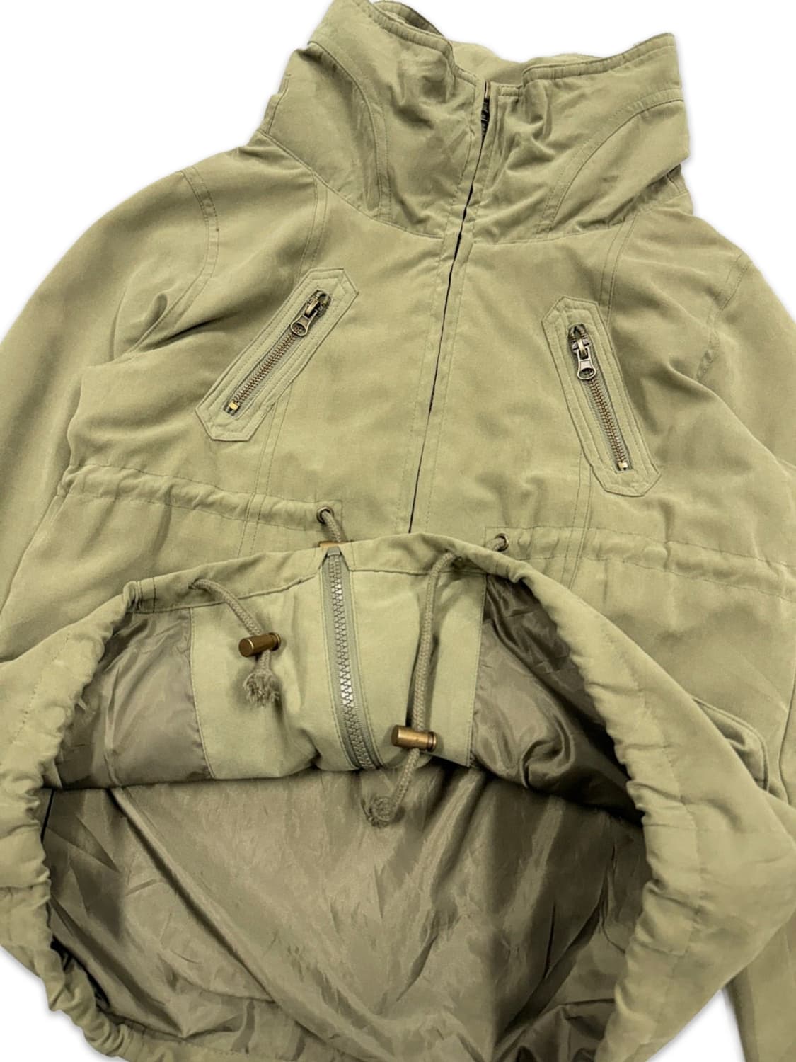 빈티지 카키 스웨이드 포켓 집업 상품이미지7