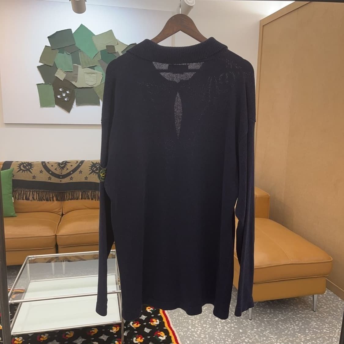 스톤아일랜드 정품 와펜 오버핏 코튼 니트 스웨터 100 C06397 상품이미지4