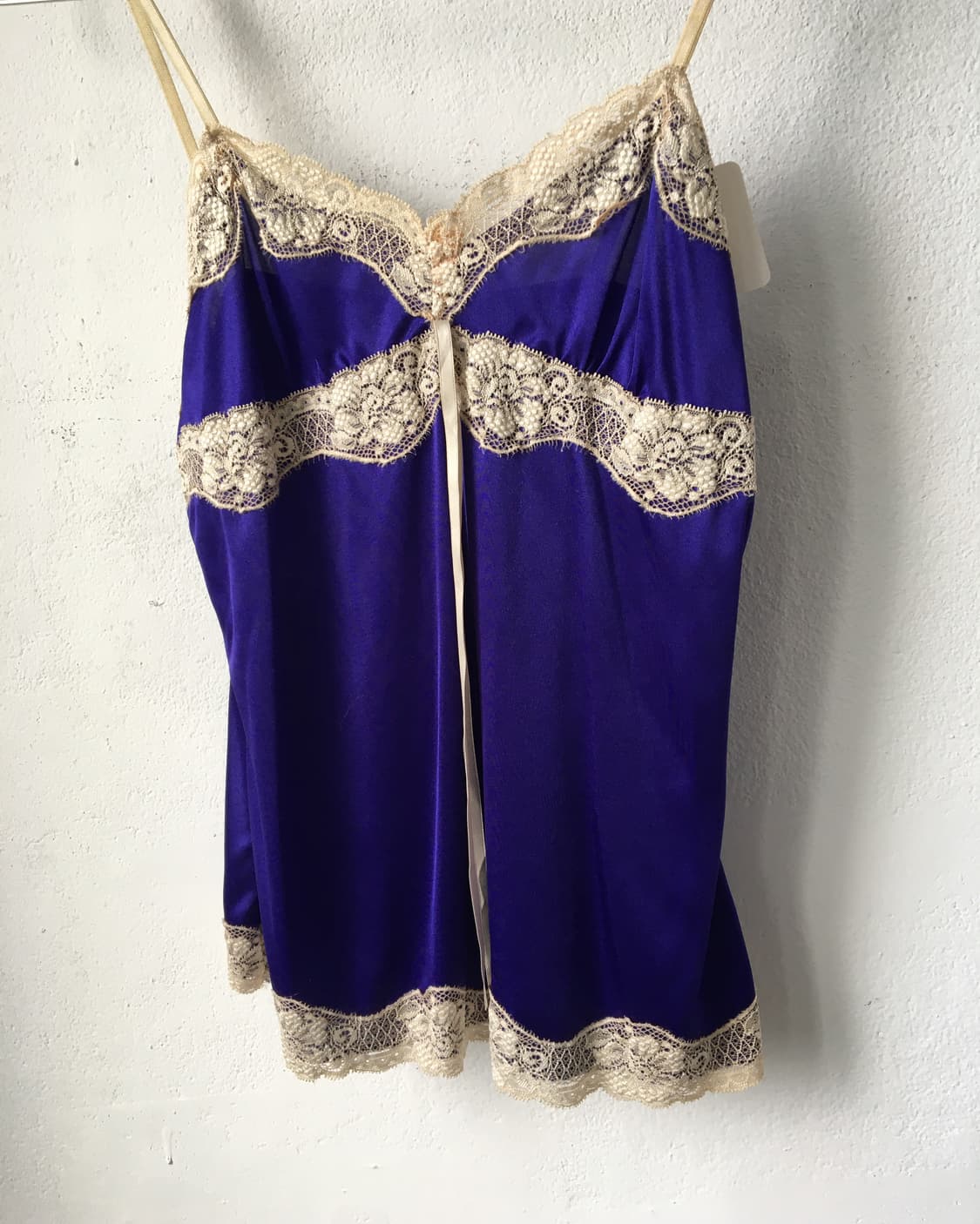 Lace trimming satin sleeveless 상품이미지4