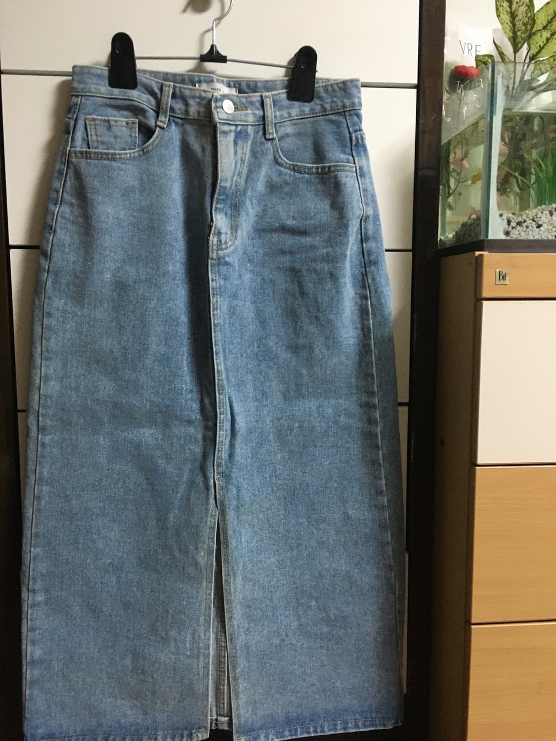 빈티지 트임 롱데님스커트 상품이미지1