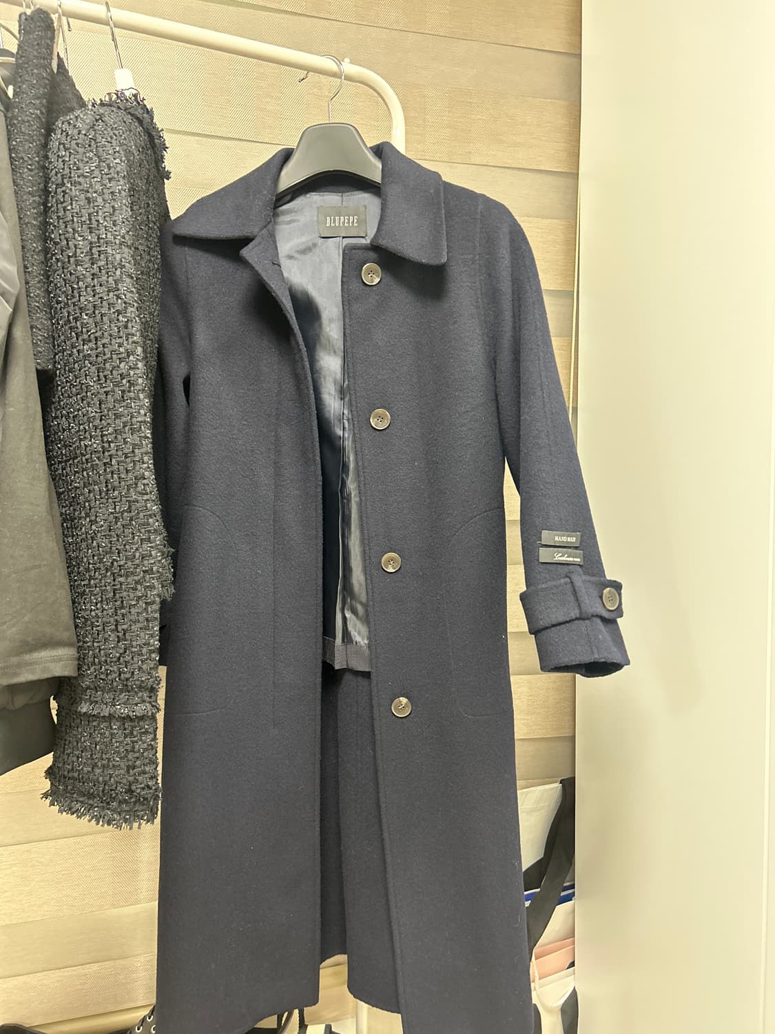 블루페페 네이비색 싱글코트 상품이미지1