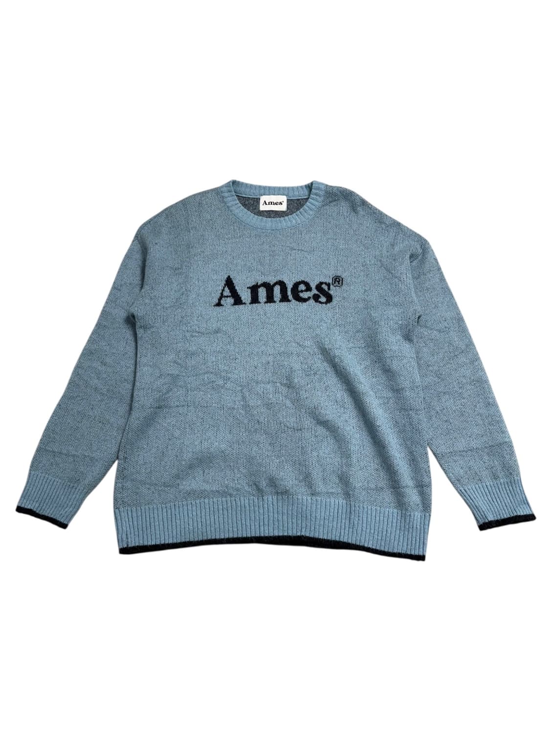 아메스 로고 니트 스웨터 소라 상품이미지2