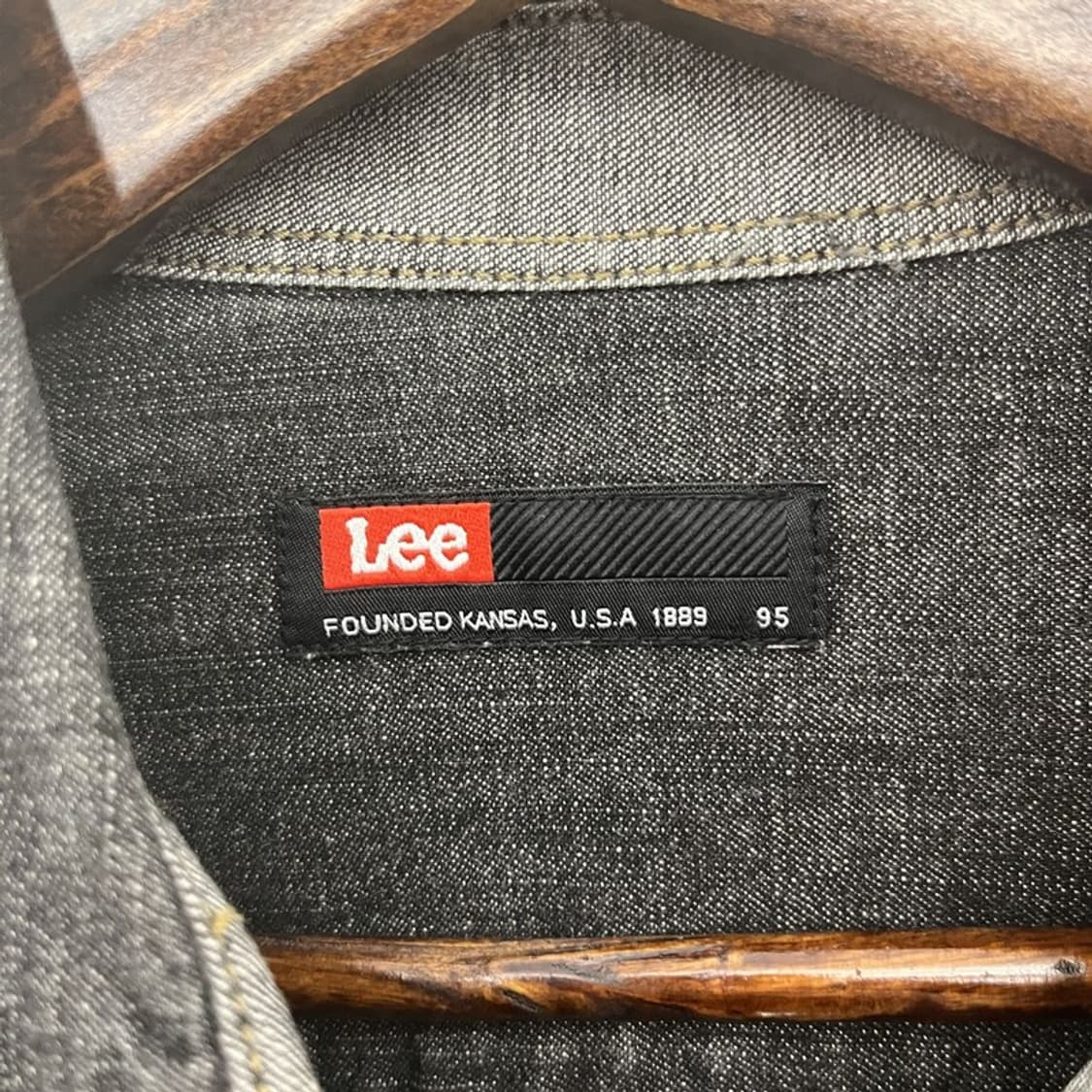 리 빈티지 에스닉 레트로 00's 흑청 데님 셔츠 95 C10871 상품이미지5