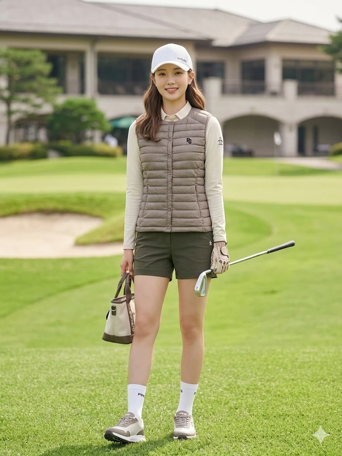 파리게이츠(PEARLY GATES) 여성 구스다운 베스트 상품이미지1