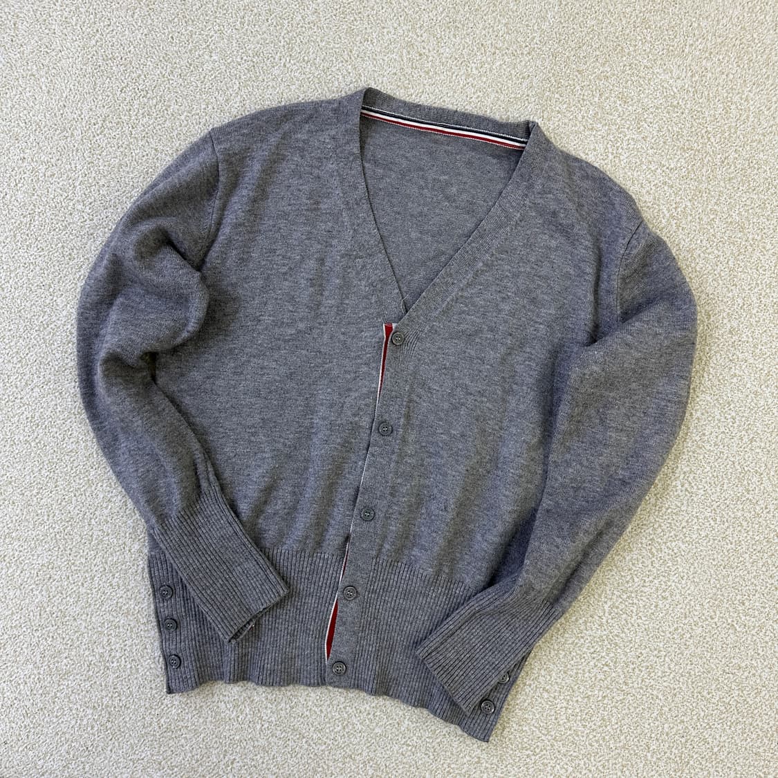 실측확인 고급 그레이 가디건 0324D 상품이미지1