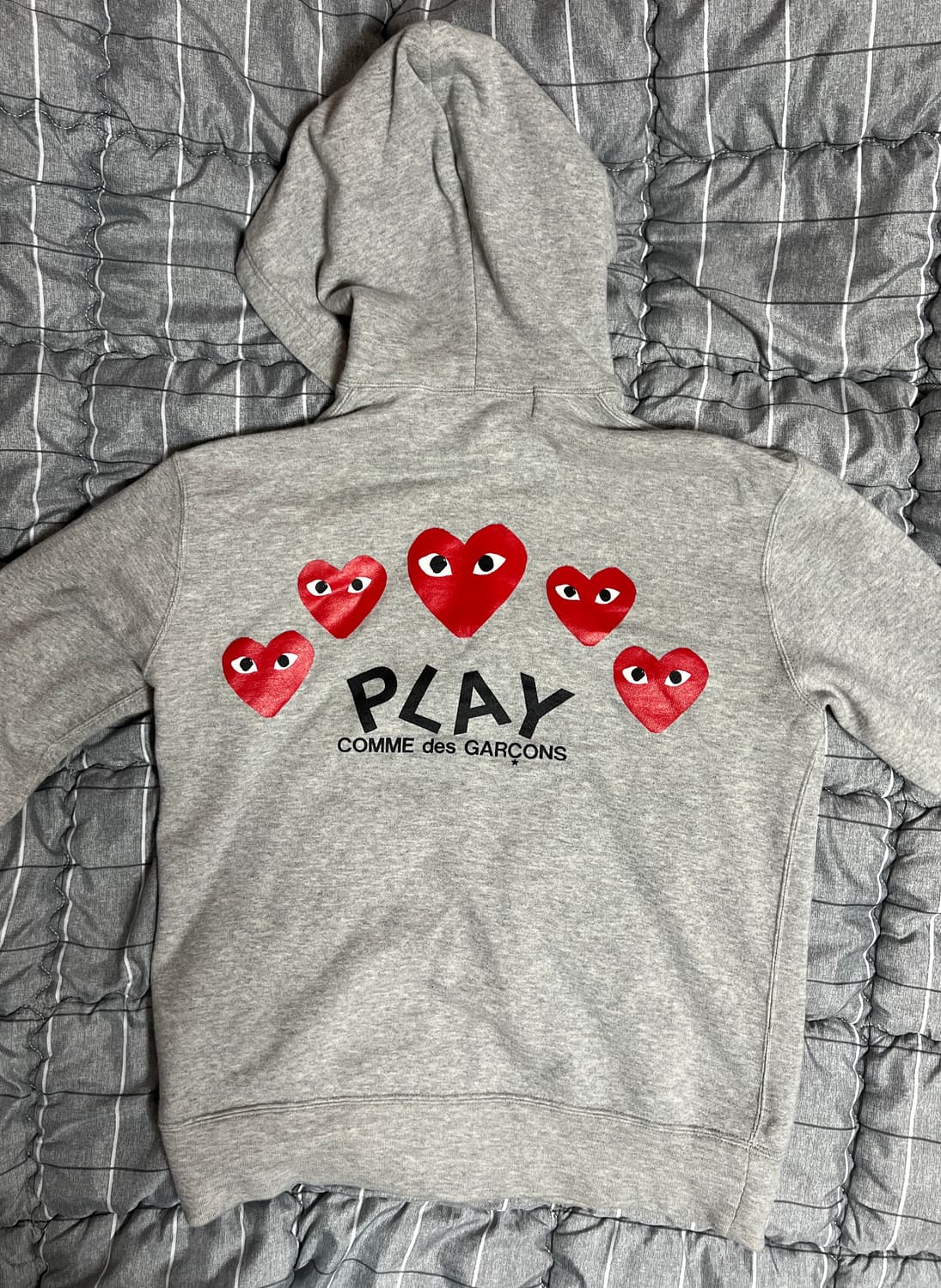 꼼데가르송 5하트 후드집업 그레이 M 상품이미지1