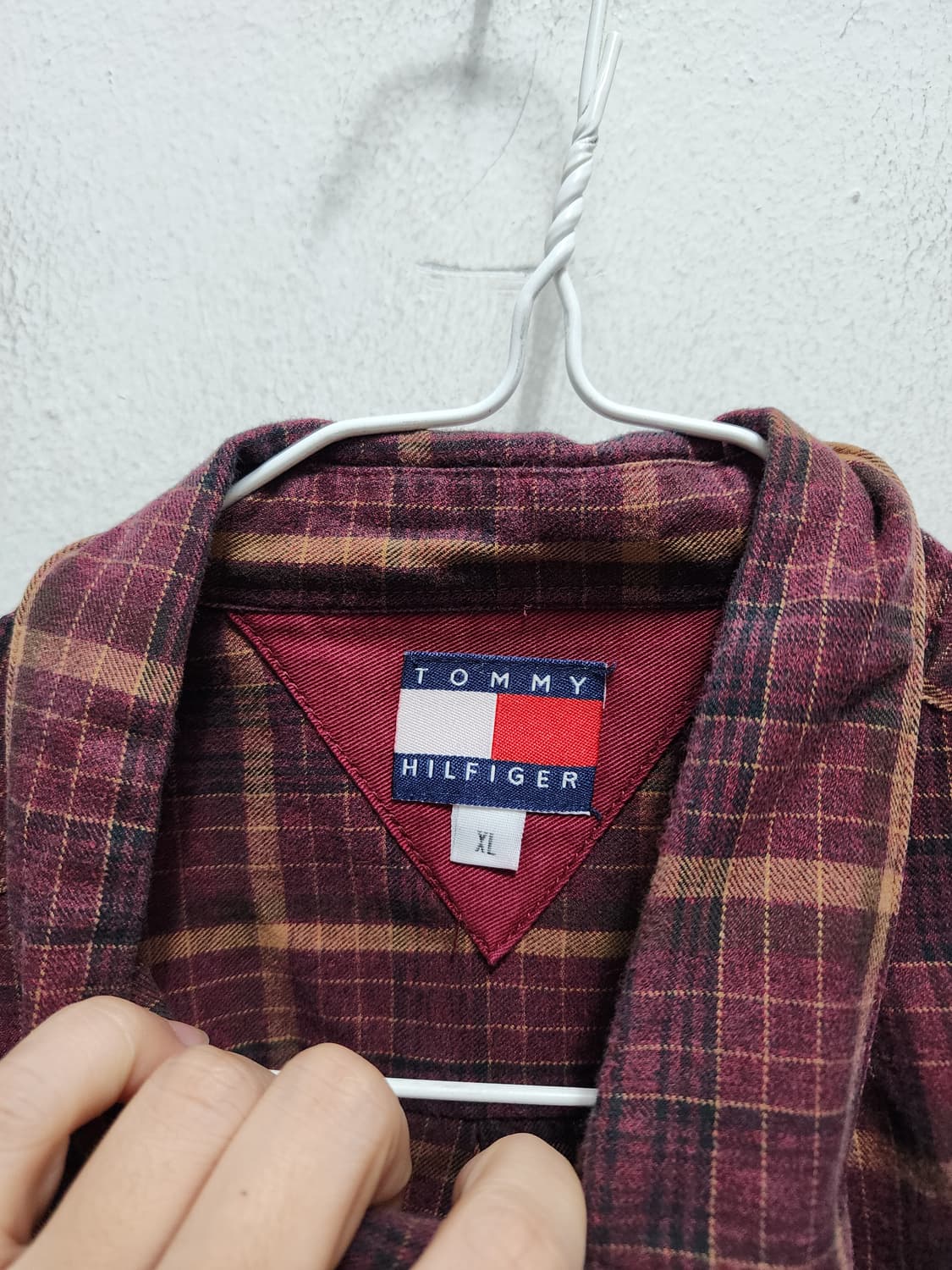 타미힐피거 올드스쿨 월계수로고 체크셔츠 XL 상품이미지4