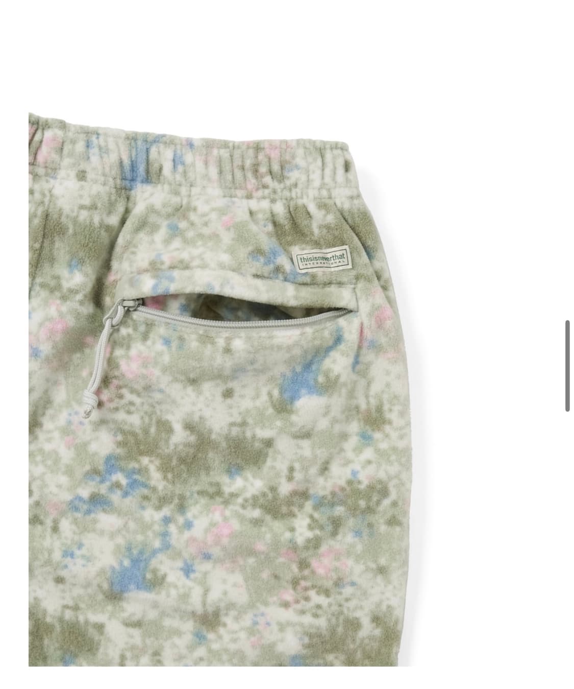 디스이즈네버댓 플리스 팬츠 플로럴 아이보리 상품이미지2