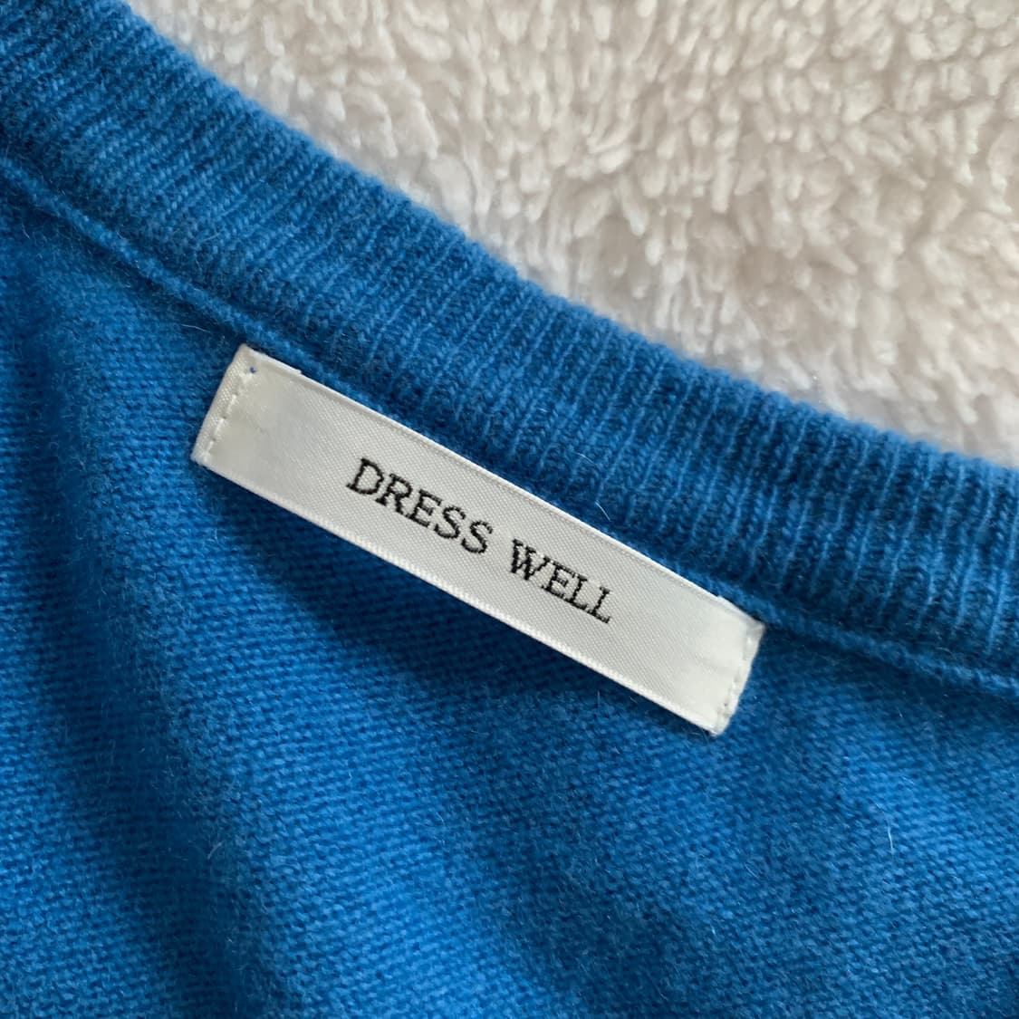 DRESS WELL 블루 캐시미어 파인울 가디건 상품이미지9