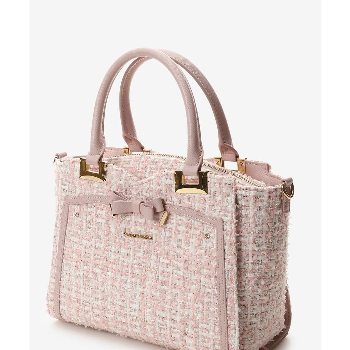 SAMANTHAVEGA 사만사베가 솔리드 리본 트위드 핸드백 가방 상품이미지3