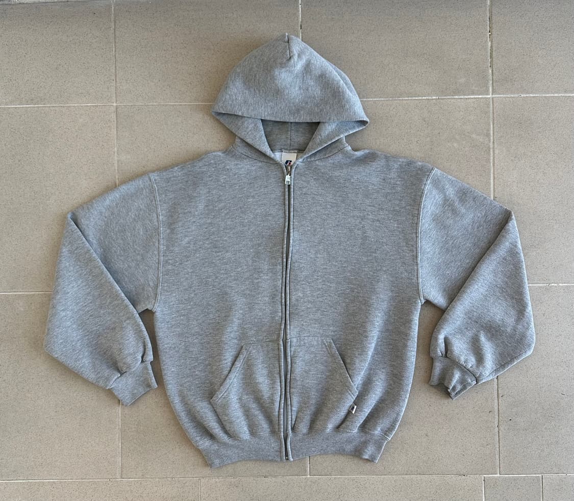 00s 빈티지 러셀 후드집업 그레이 L 상품이미지1