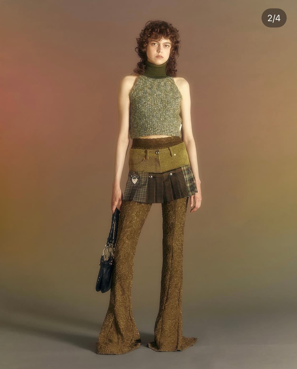 앤더슨벨 23년도 체크 미니스커트 36사이즈 상품이미지1