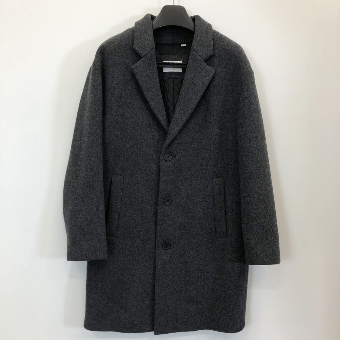 라코스테 누빔 그레이 울 코트 100 사이즈  상품이미지1