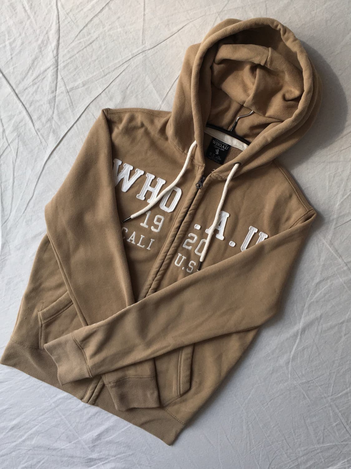 후아유 빅로고 후드집업 상품이미지3