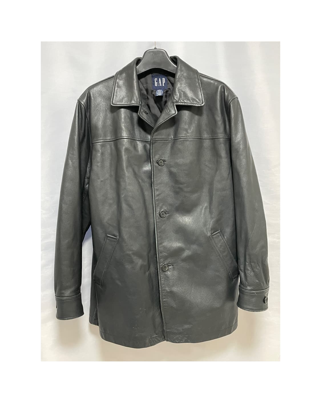 [D.O Archives] 90s 올드갭 레더 카코트 블랙(L) 상품이미지1