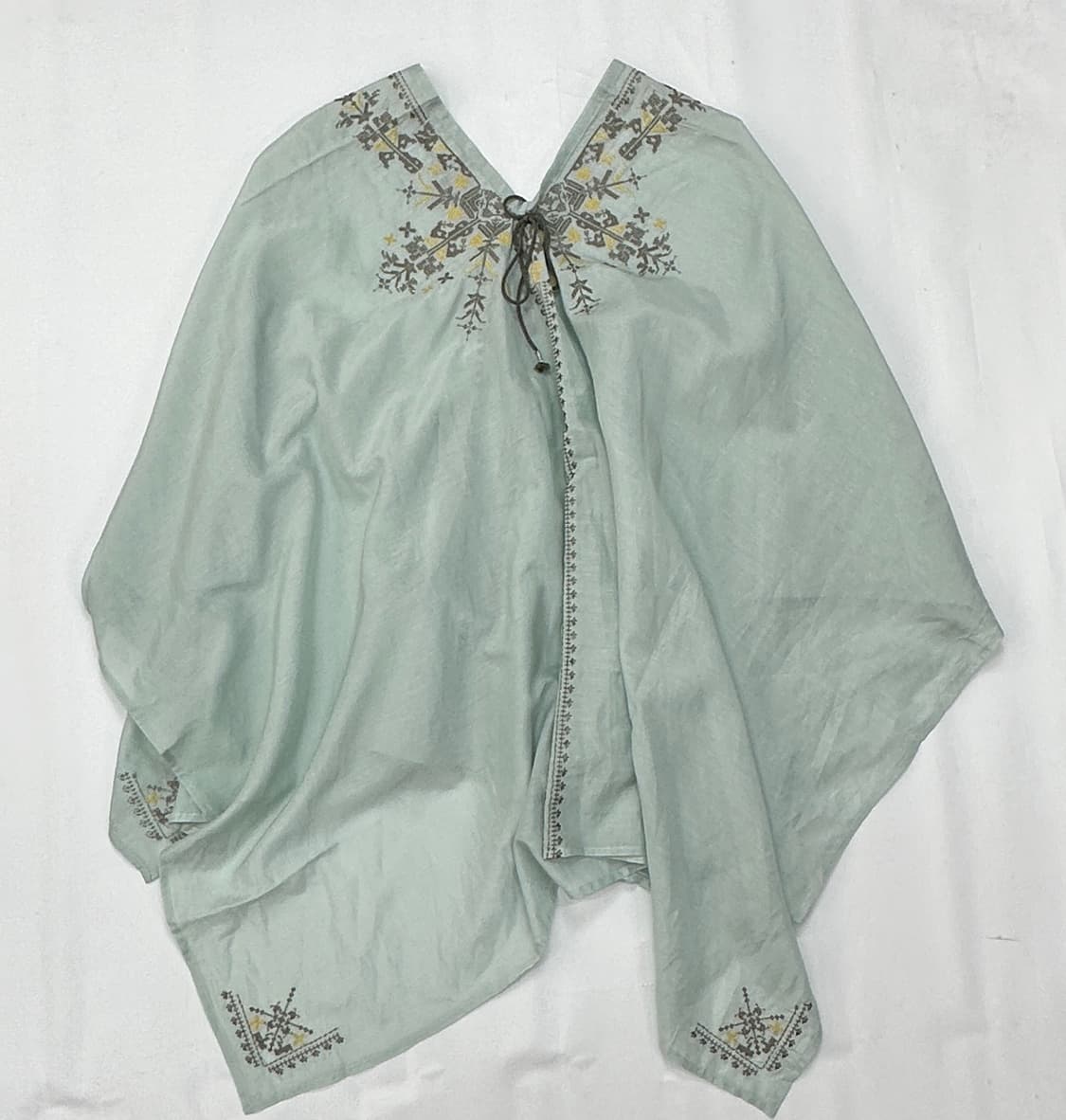 🩵하구미의 에스닉 민트맛 코디세트🩵 레이어드 케이프 그런지 미디스커트 상품이미지5