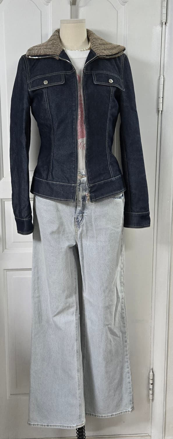 돌체앤가바나 니트카라 데님자켓 상품이미지1