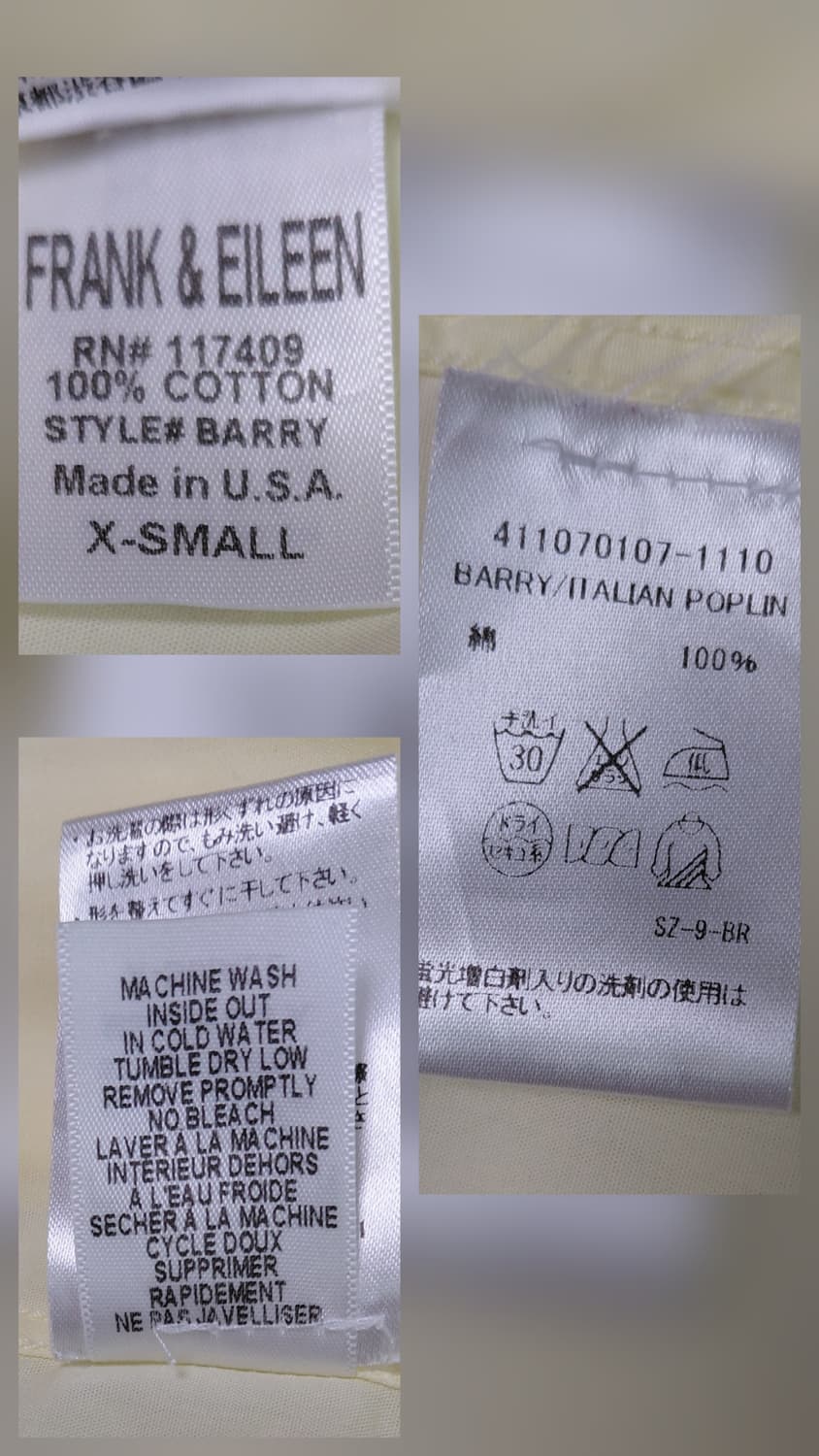 [XS] 프랭크앤에일린 배리(BARRY) 이탈리안 팝린 셔츠 상품이미지7