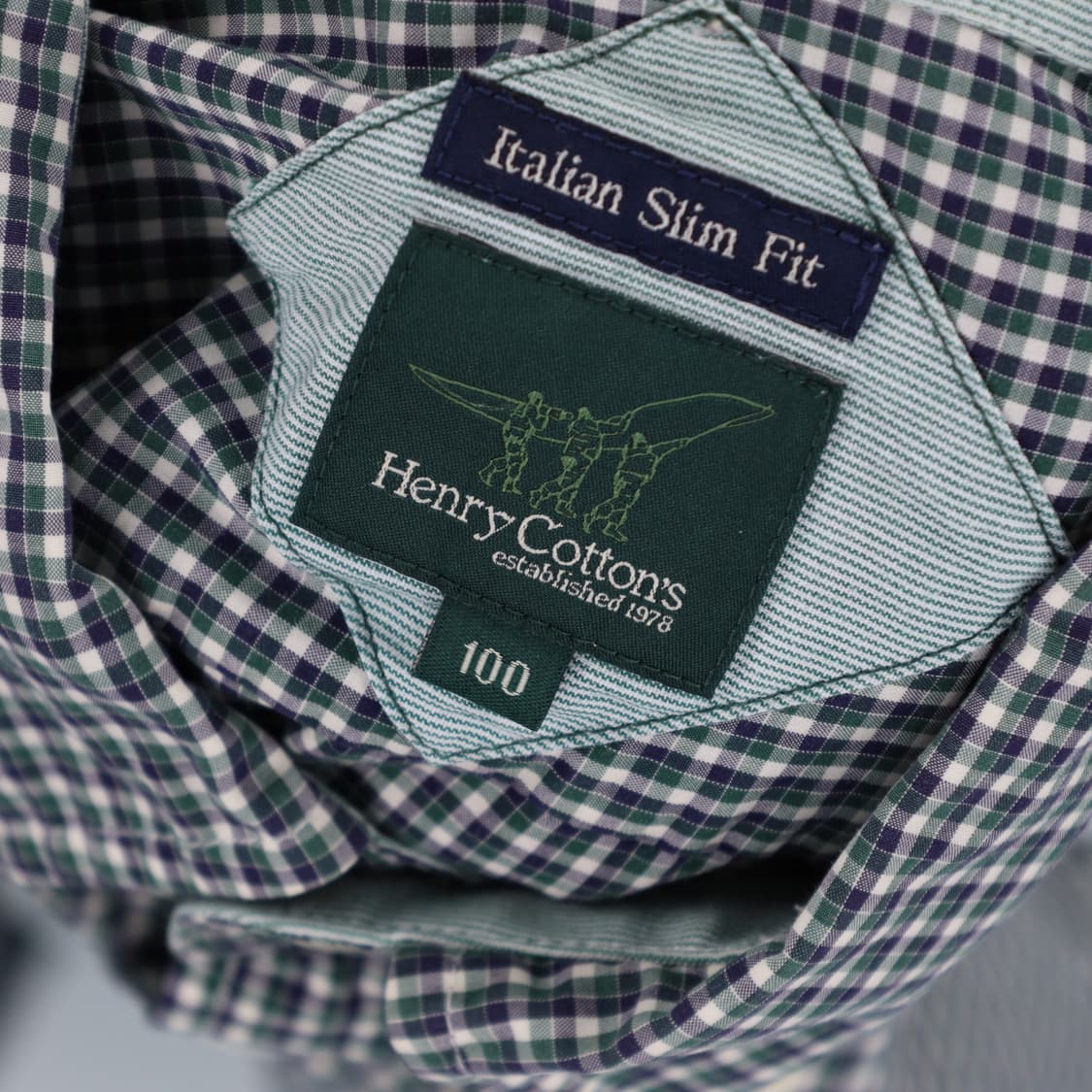 [100] 헨리코튼 남성 이탈리안 슬림핏 타탄체크 셔츠 남방 3783 상품이미지6