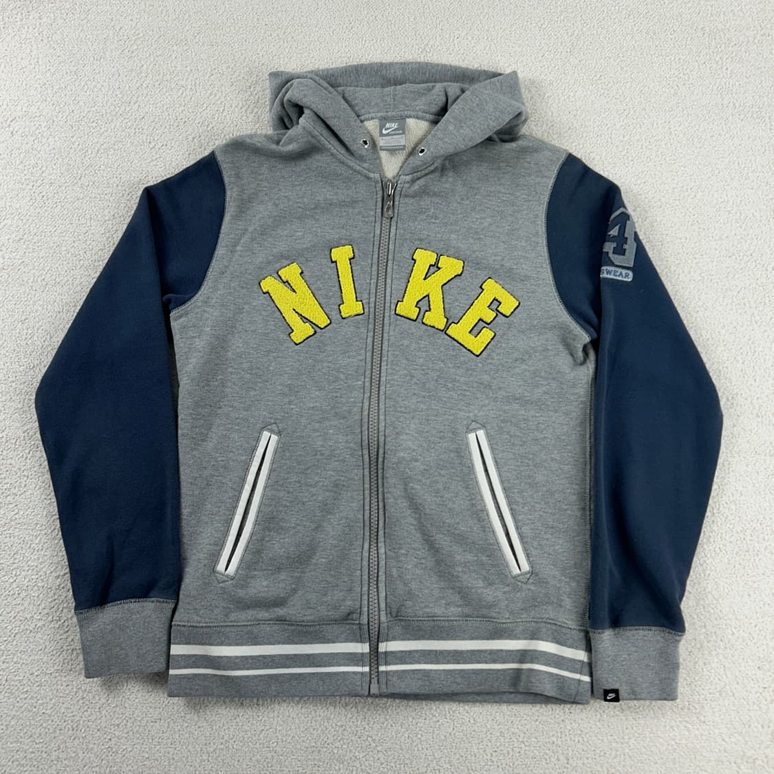 나이키 스펠아웃 로고 그레이 베이스볼 풀집업 후디 상품이미지2