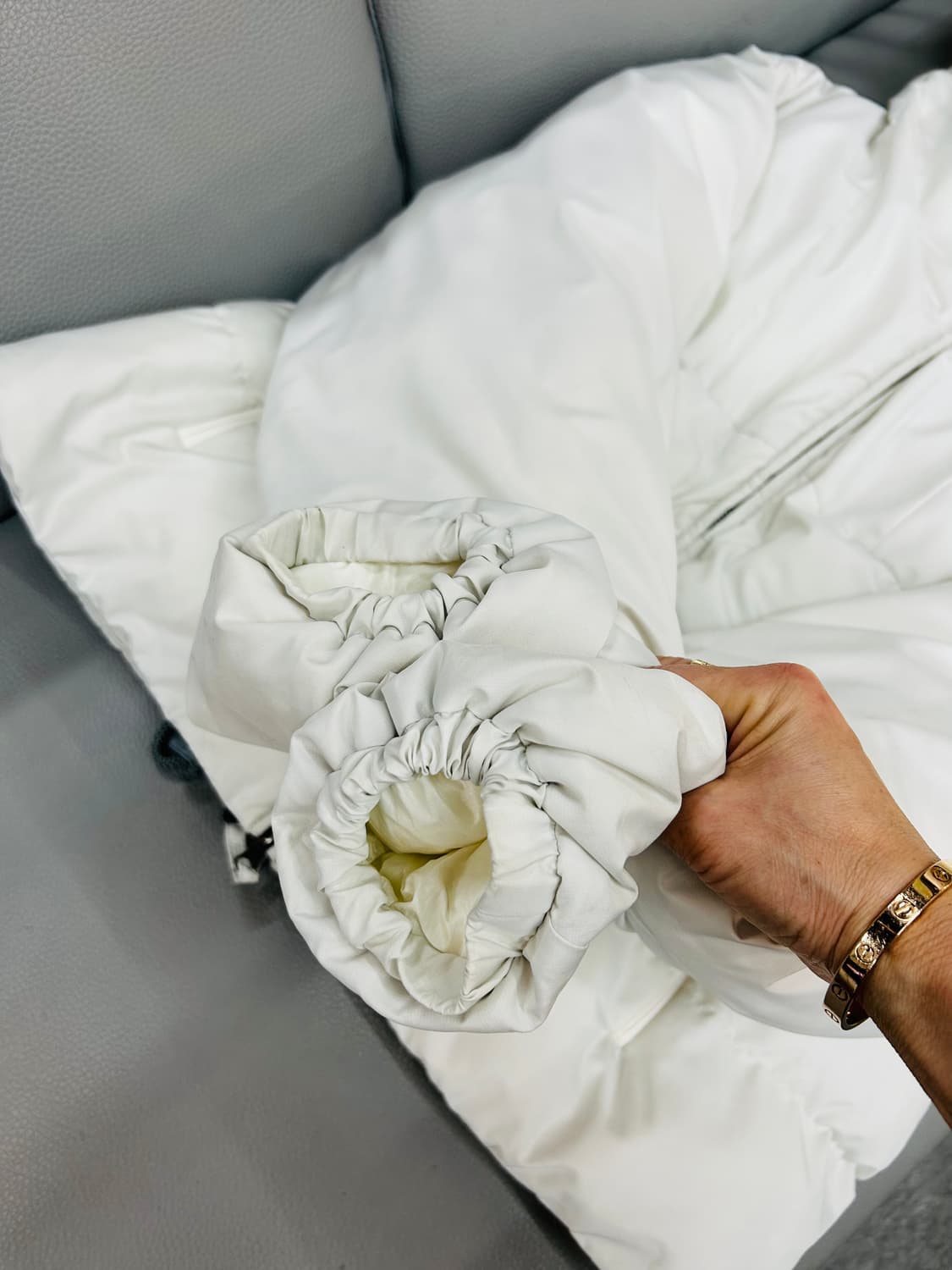 파라점퍼스 여성 화이트 헤비 패딩(S) 상품이미지5