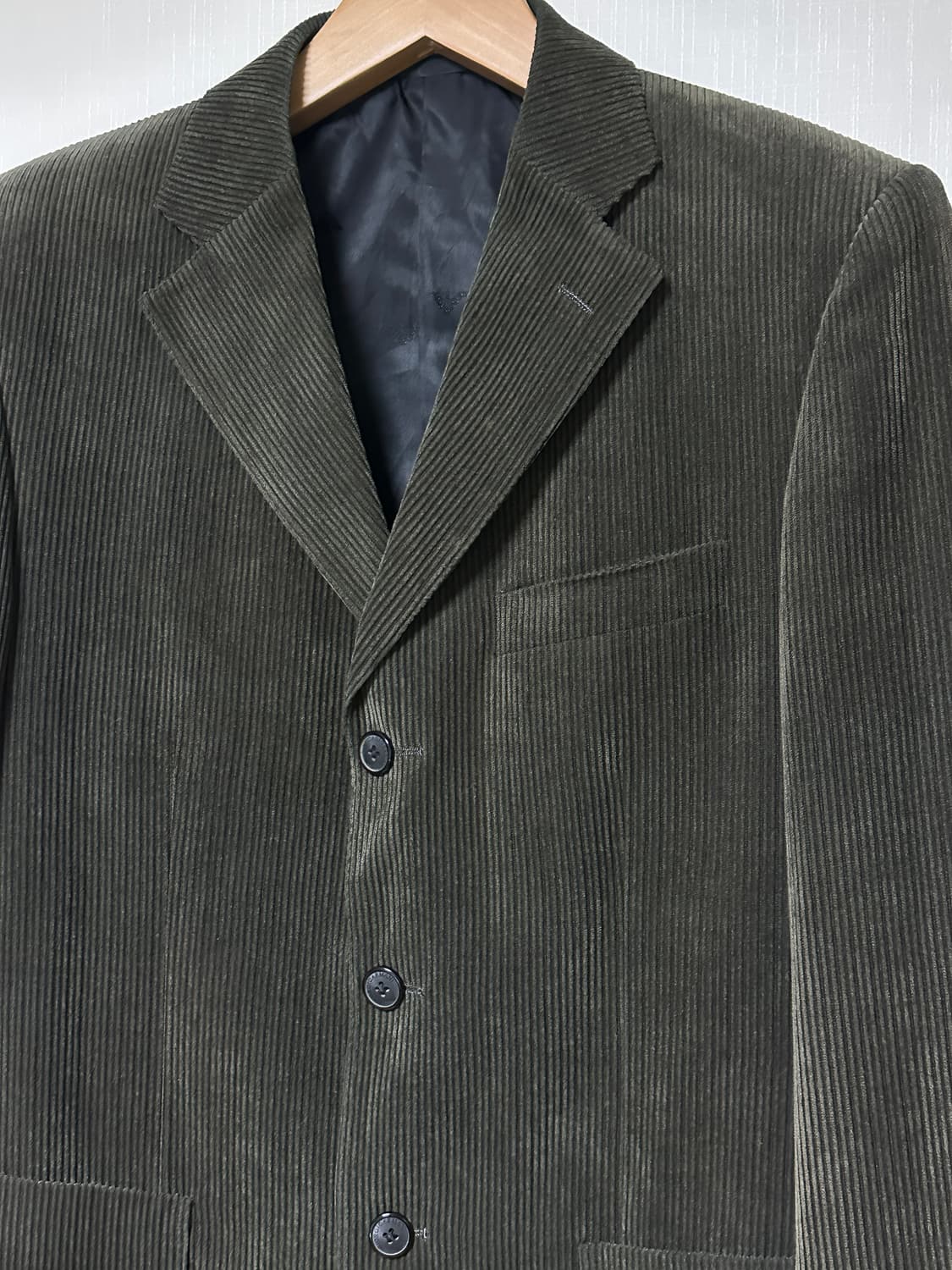 20FW)조르지오 아르마니 블랙라벨 120수 울실크 코듀로이 블레이저/4 상품이미지2