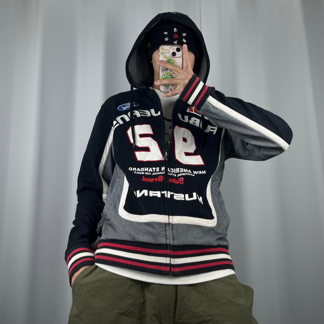 <빈티지 레이싱 후드 집업> No.1272 상품이미지2