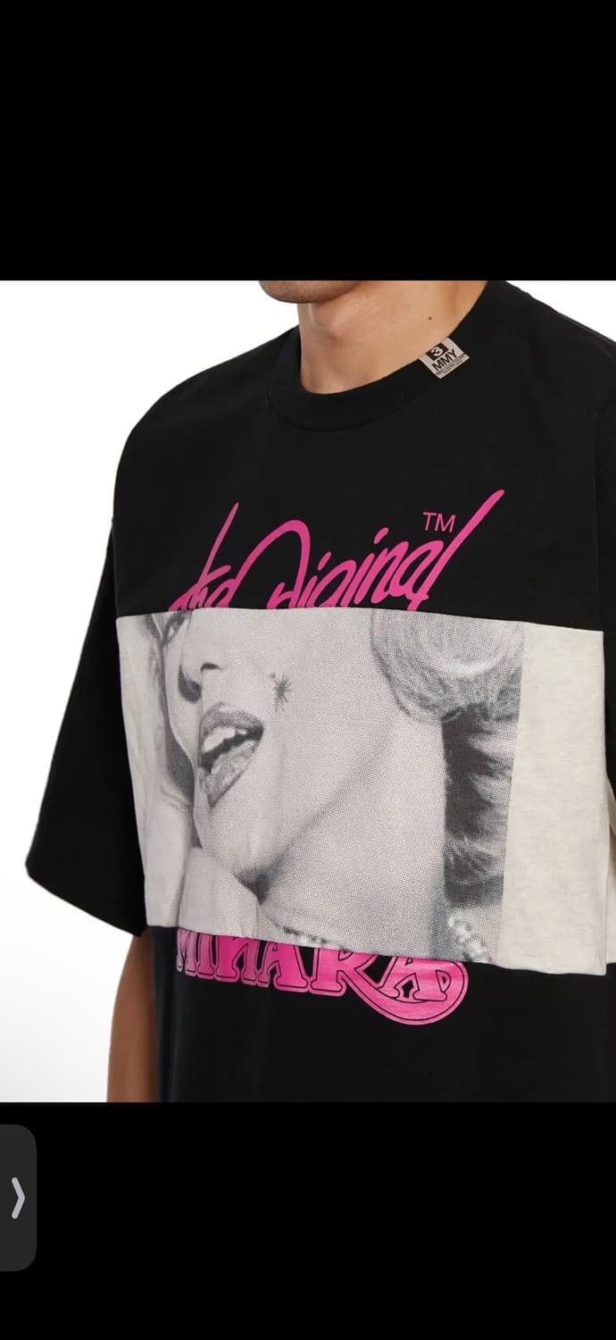 미하라 야스히로 챔피온 프린팅 로고 반팔티 블랙 46 상품이미지4