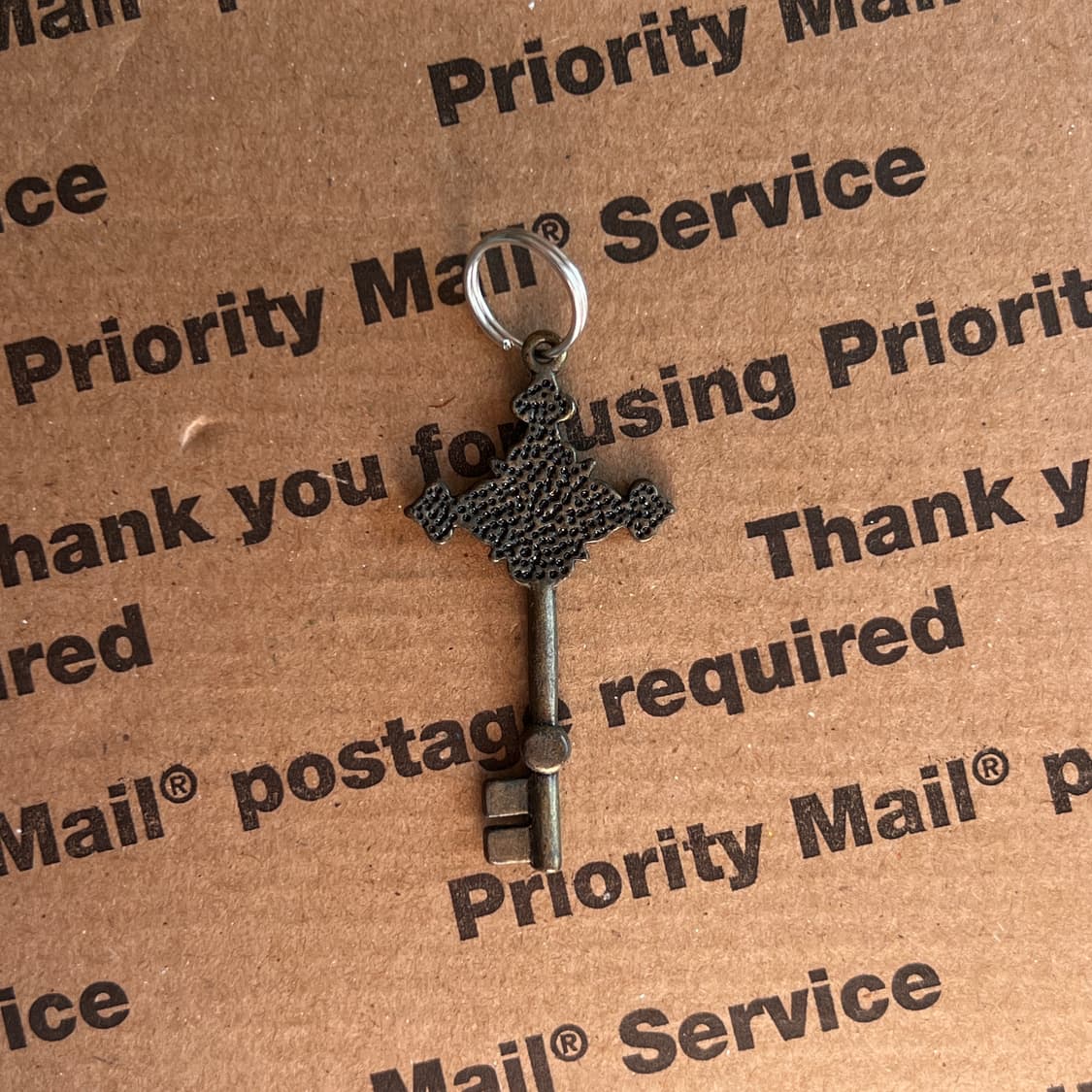 90s vtg Cross Key Keyring 상품이미지2