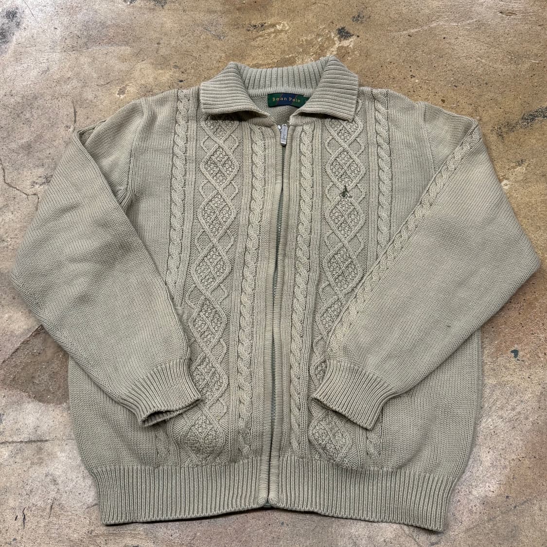 빈폴 베이지 카키 니트 가디건 95 상품이미지2