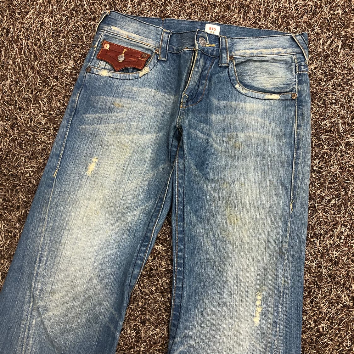 트루릴리전 월드투어 레더 포켓 플레어 부츠컷 데님 팬츠 상품이미지6